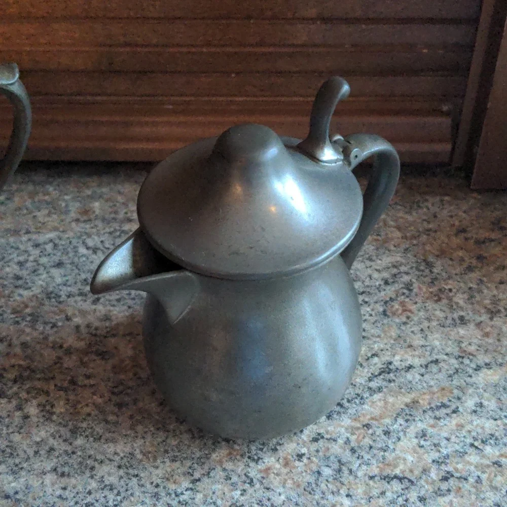 Vintage Pewter Creamer- Set of 2 Different Creamer Pitchers Woodbury Pewterers